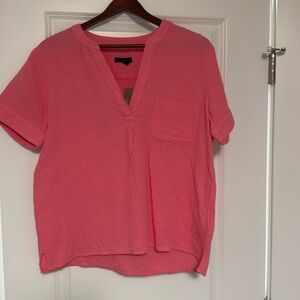 Jcrew pink gauze shirt